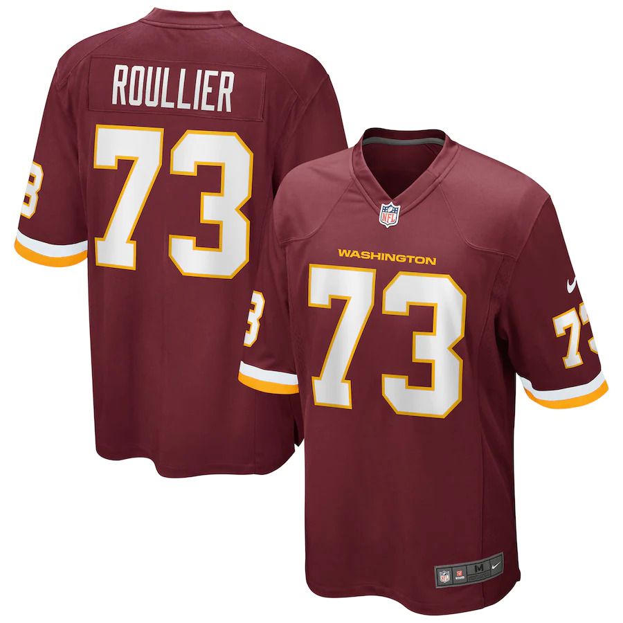 Men Washington Redskins 73 Chase Roullier Nike Burgundy Game Player NFL Jersey